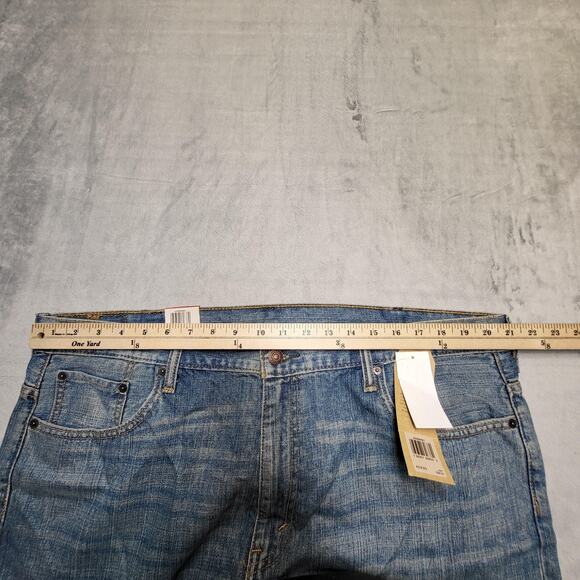Levis 569 Jeans Mens 40x30 Blue Loose Straight Leg Denim Sits Below Waist - Picture 8 of 10